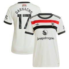 Alejandro Garnacho Manchester United Originals Women's 2024/25 Third Replica Jersey Discount - Cream 