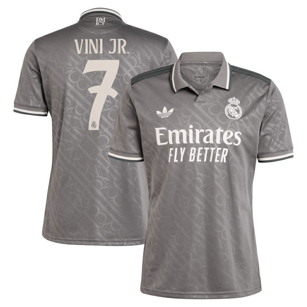 Vini Jr. Real Madrid Originals 2024/25 Third Replica Player Jersey Discount - Charcoal 