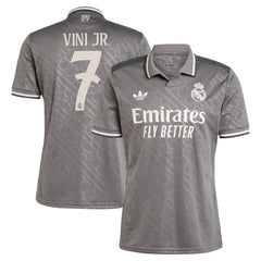 Vini Jr. Real Madrid Originals 2024/25 Third Replica Player Jersey Discount - Charcoal 