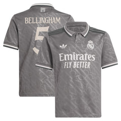 Jude Bellingham Real Madrid Originals Youth 2024/25 Third Replica Player Jersey Discount - Charcoal 