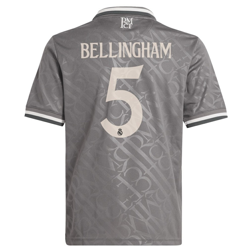 Jude Bellingham Real Madrid Originals Youth 2024/25 Third Replica Player Jersey Discount - Charcoal 