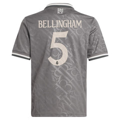 Jude Bellingham Real Madrid Originals Youth 2024/25 Third Replica Player Jersey Discount - Charcoal 