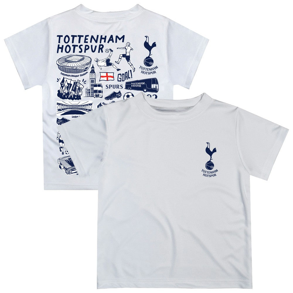 Tottenham Hotspur Vive La Fete Infant Impressions Artwork T-Shirt Sale - White 