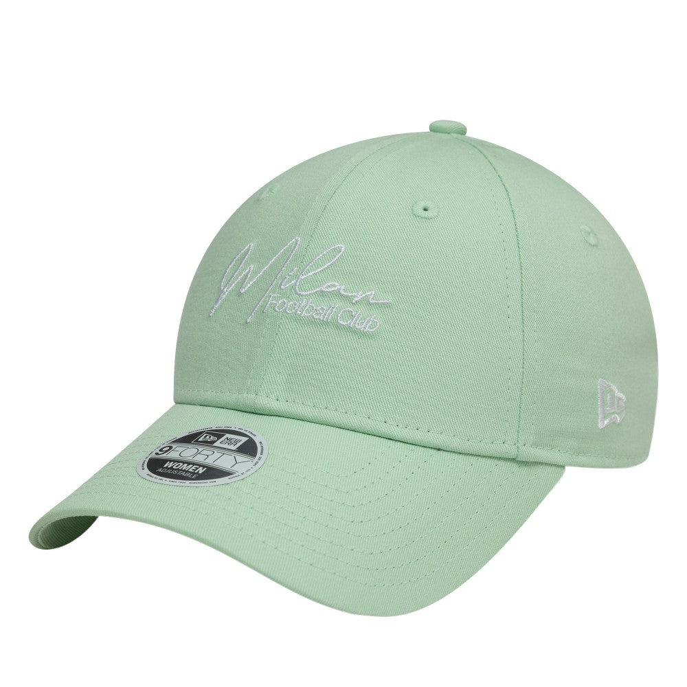 AC Milan New Era Women's Script 9FORTY Adjustable Hat on sale - Light Green 
