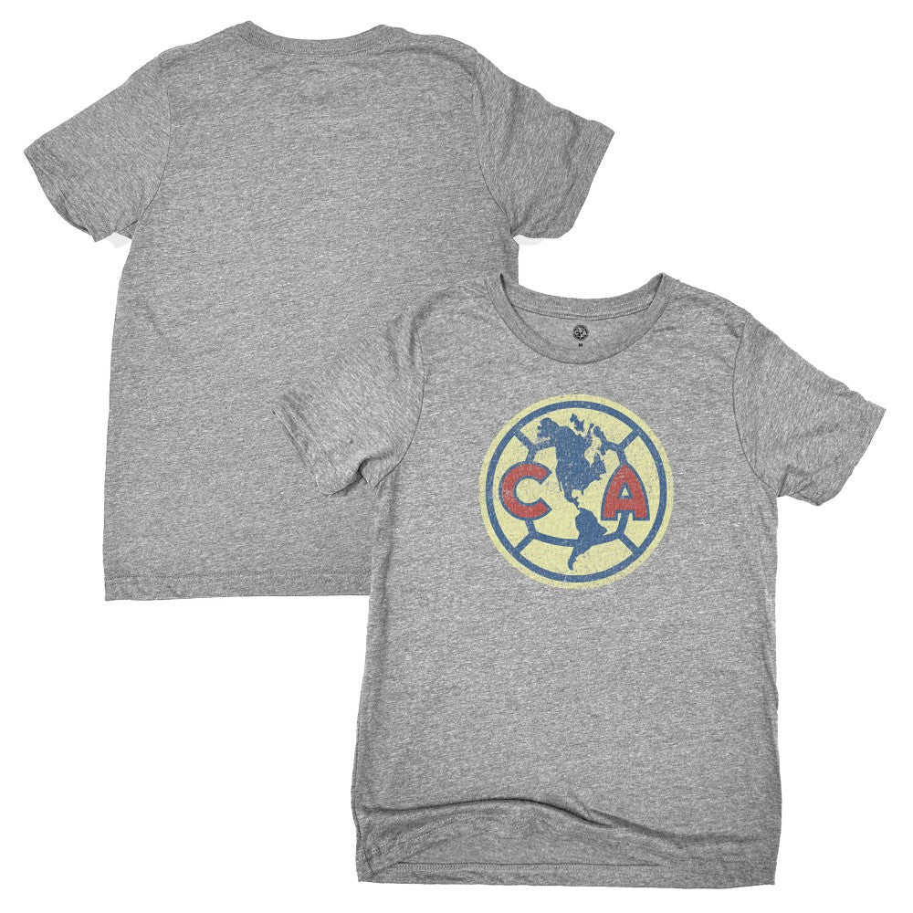Club America 1863FC  Youth Color Badge T-Shirt Discount - Heather Gray 