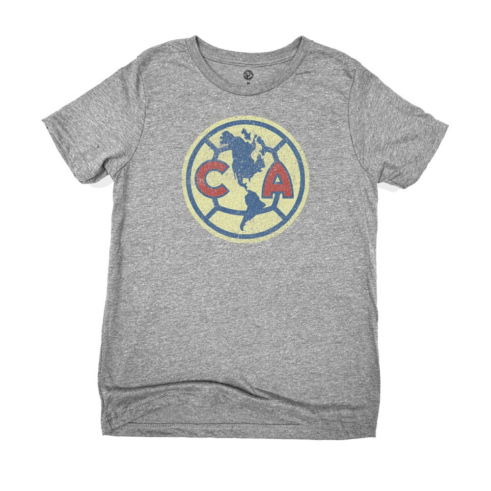 Club America 1863FC  Youth Color Badge T-Shirt Discount - Heather Gray 