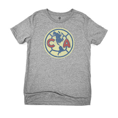 Club America 1863FC  Youth Color Badge T-Shirt Discount - Heather Gray 