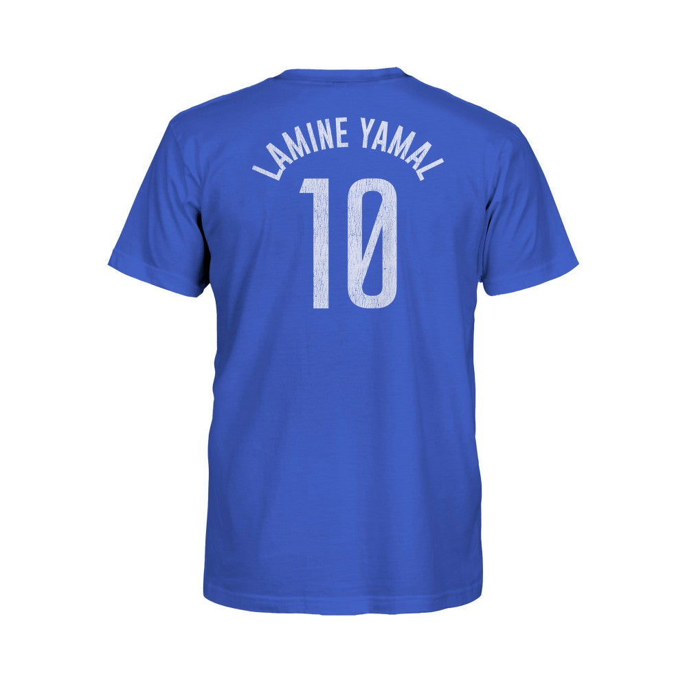 Lamine Yamal Barcelona 1863FC  Youth Player Name & Number T-Shirt on sale - Blue 