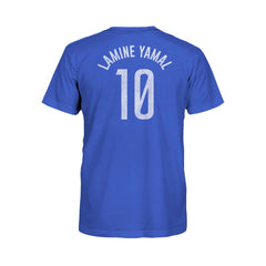 Lamine Yamal Barcelona 1863FC  Youth Player Name & Number T-Shirt on sale - Blue 