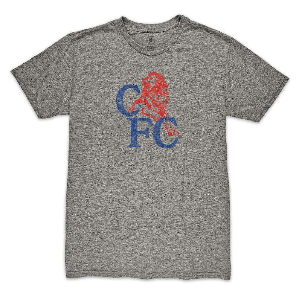 Chelsea 1863FC Retro '86 Badge Vintage Tri-Blend T-Shirt on sale - Heather Gray 