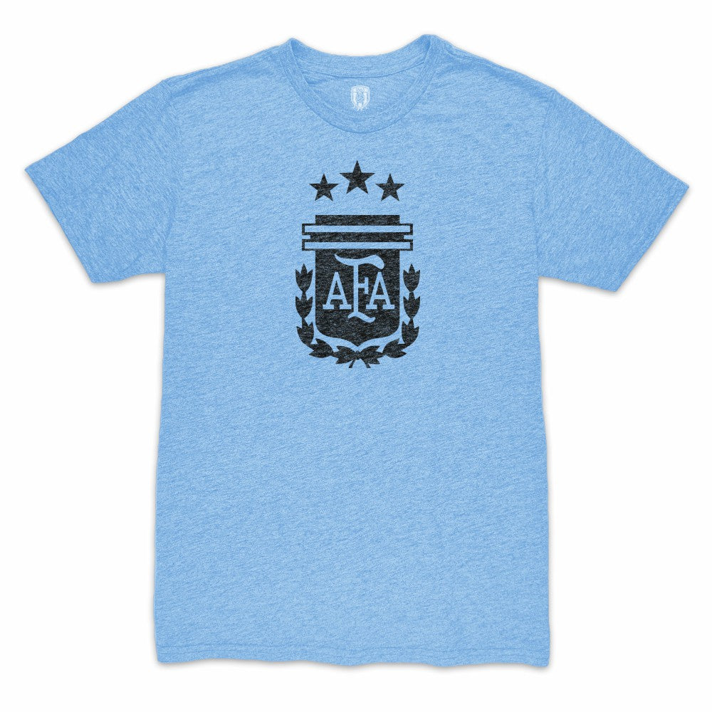 Lautaro Martinez Argentina National Team 1863FC Retro Player Tri-Blend T-Shirt for sale - Light Blue 