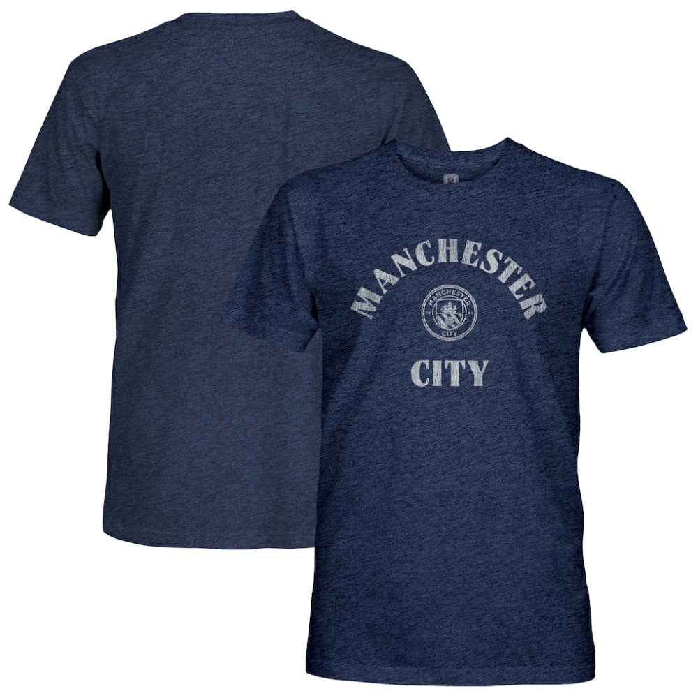 Manchester City 1863FC Team Arch Retro Tri-Blend T-Shirt Discount - Navy 