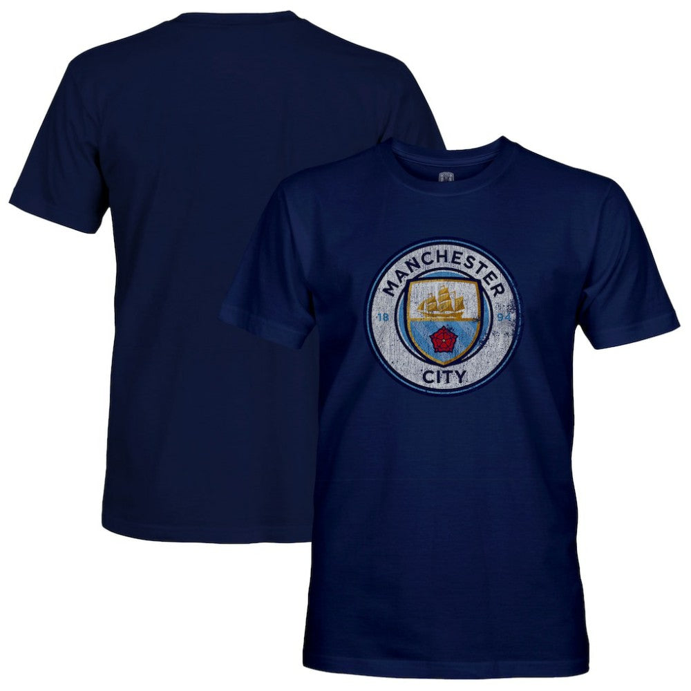Manchester City 1863FC Badge T-Shirt Discount - Navy 