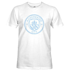 Manchester City 1863FC Mono Badge T-Shirt Discount - White 