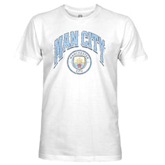 Manchester City 1863FC Retro Wordmark Slub T-Shirt Discount - White 