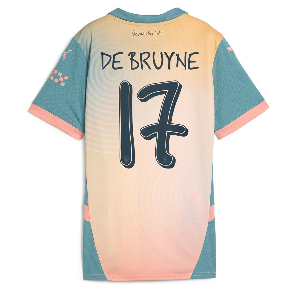 Kevin De Bruyne Manchester City Women's 2024/25 Fourth Replica Player Jersey Discount - Blue 