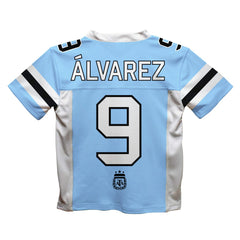 Julián Álvarez Argentina National Team Vive La Fete  Football Jersey for sale - Light Blue 