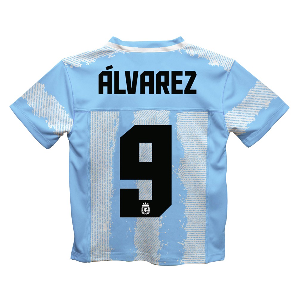 Julián Álvarez Argentina National Team Vive La Fete  Football Jersey for sale - Light Blue 