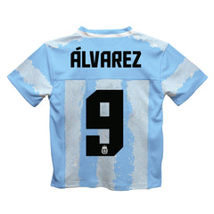 Julián Álvarez Argentina National Team Vive La Fete  Football Jersey for sale - Light Blue 