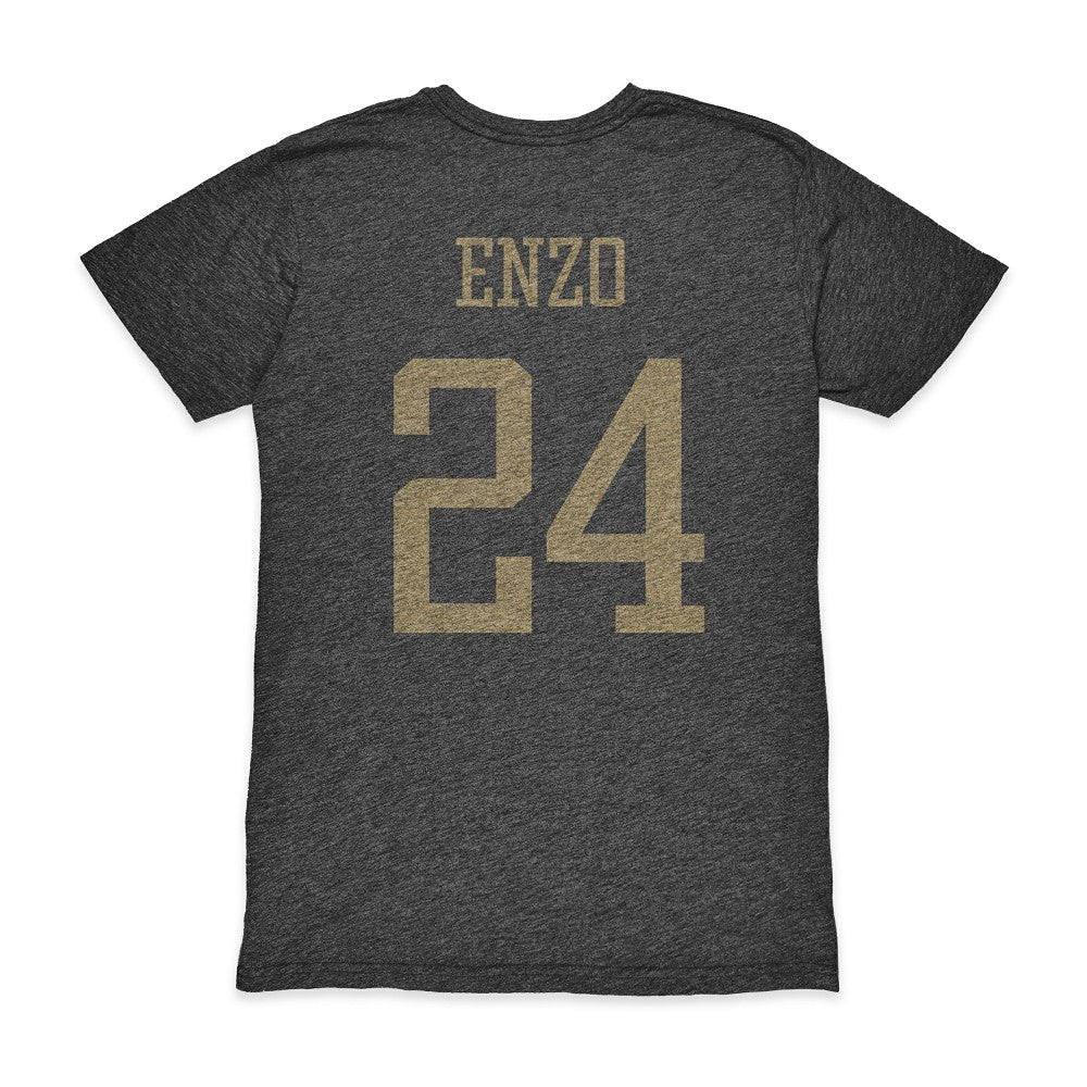 Enzo Fernández Argentina National Team 1863FC Player Vintage Tri-Blend T-Shirt for sale - Black 