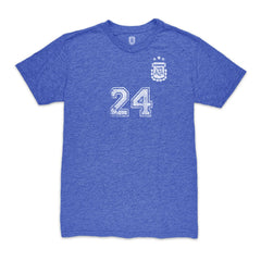 Enzo Fernández Argentina National Team 1863FC Player Vintage Tri-Blend T-Shirt for sale - Blue 