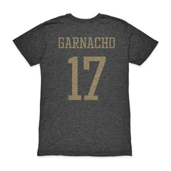 Alejandro Garnacho Argentina National Team 1863FC Player Vintage Tri-Blend T-Shirt for sale - Black 