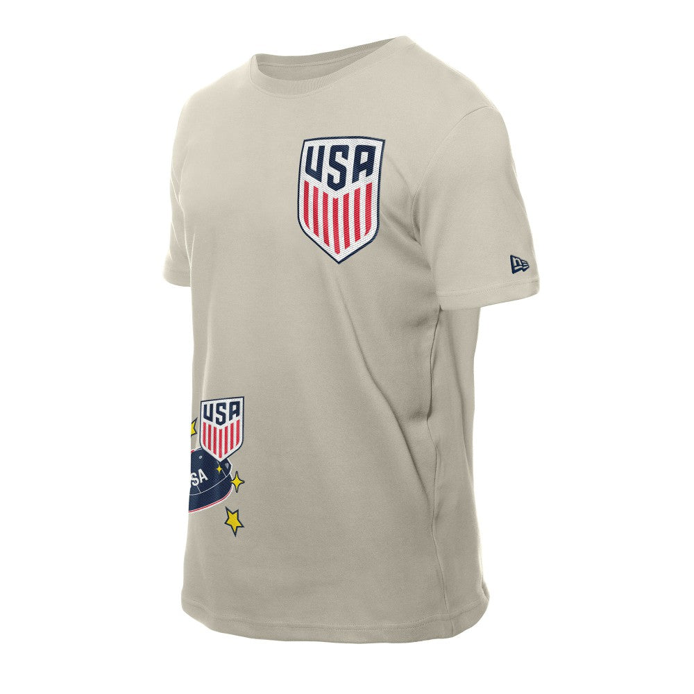 USMNT New Era Logo Select T-Shirt for sale - Light Beige 