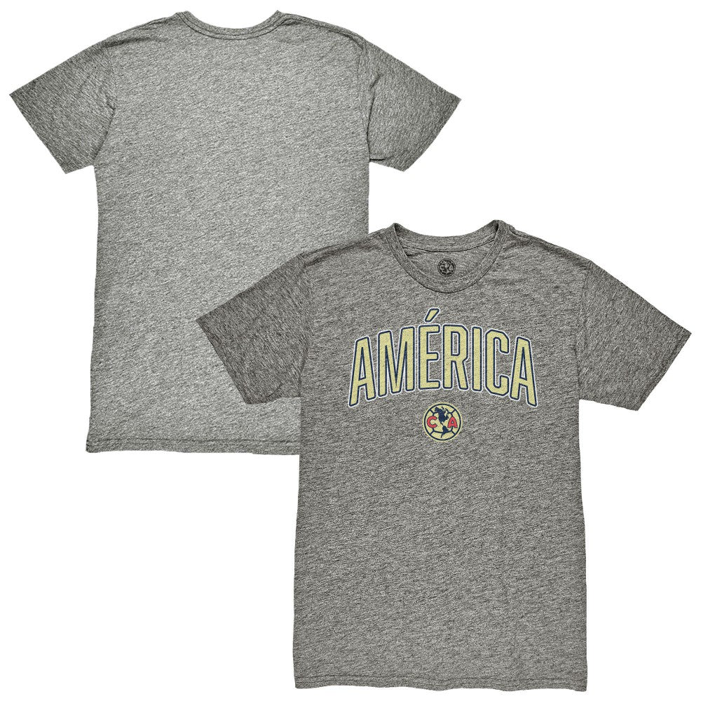 Club America 1863FC Wordmark Vintage Tri-Blend T-Shirt Discount - Heather Gray 