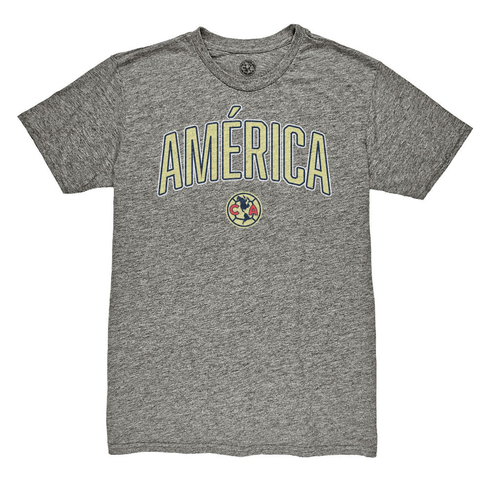 Club America 1863FC Wordmark Vintage Tri-Blend T-Shirt Discount - Heather Gray 