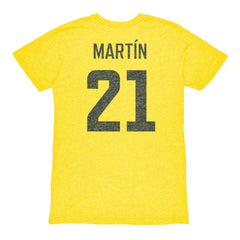 Henry Martin Club America 1863FC Vintage Player Name & Number Tri-blend T-Shirt Discount - Yellow 