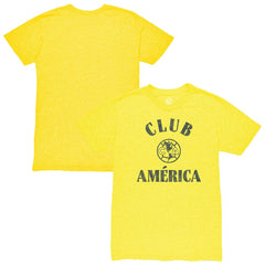 Club America 1863FC Team Arch Vintage Tri-Blend T-Shirt Discount - Yellow 