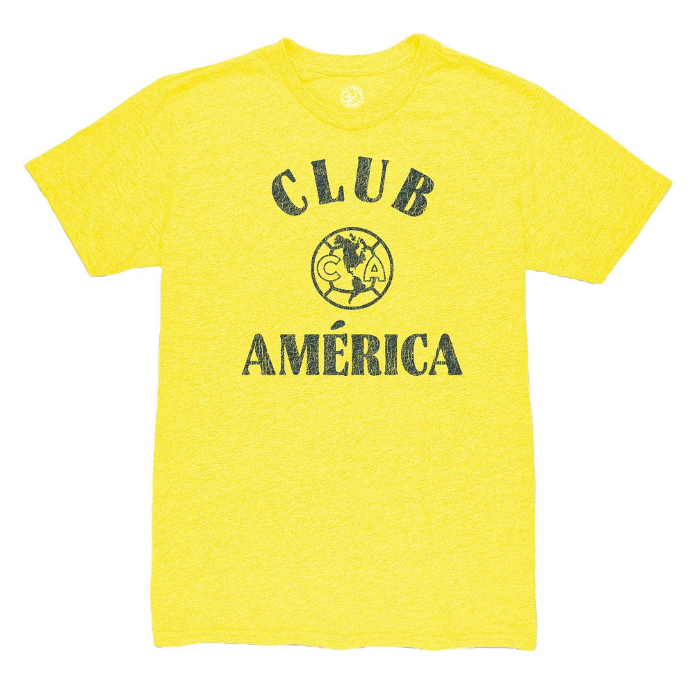 Club America 1863FC Team Arch Vintage Tri-Blend T-Shirt Discount - Yellow 