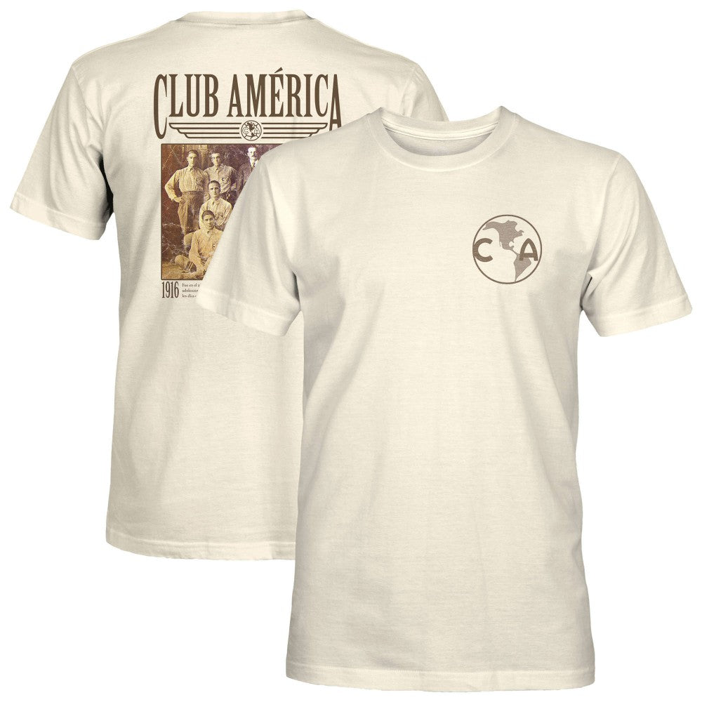Club America 1863FC Vintage Photo T-Shirt Discount - Tan 