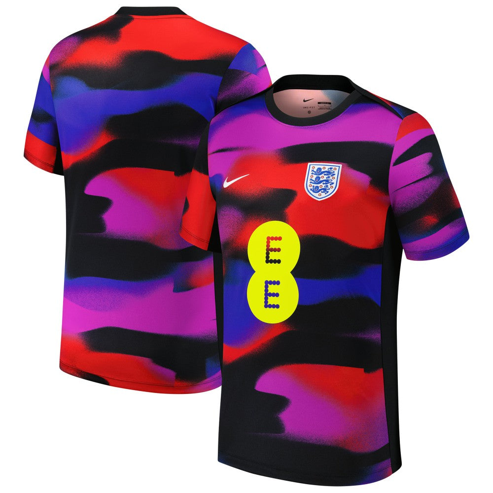 England Women's National Team 2025 Academy Pro Pre-Match Performance Top for sale - Black 