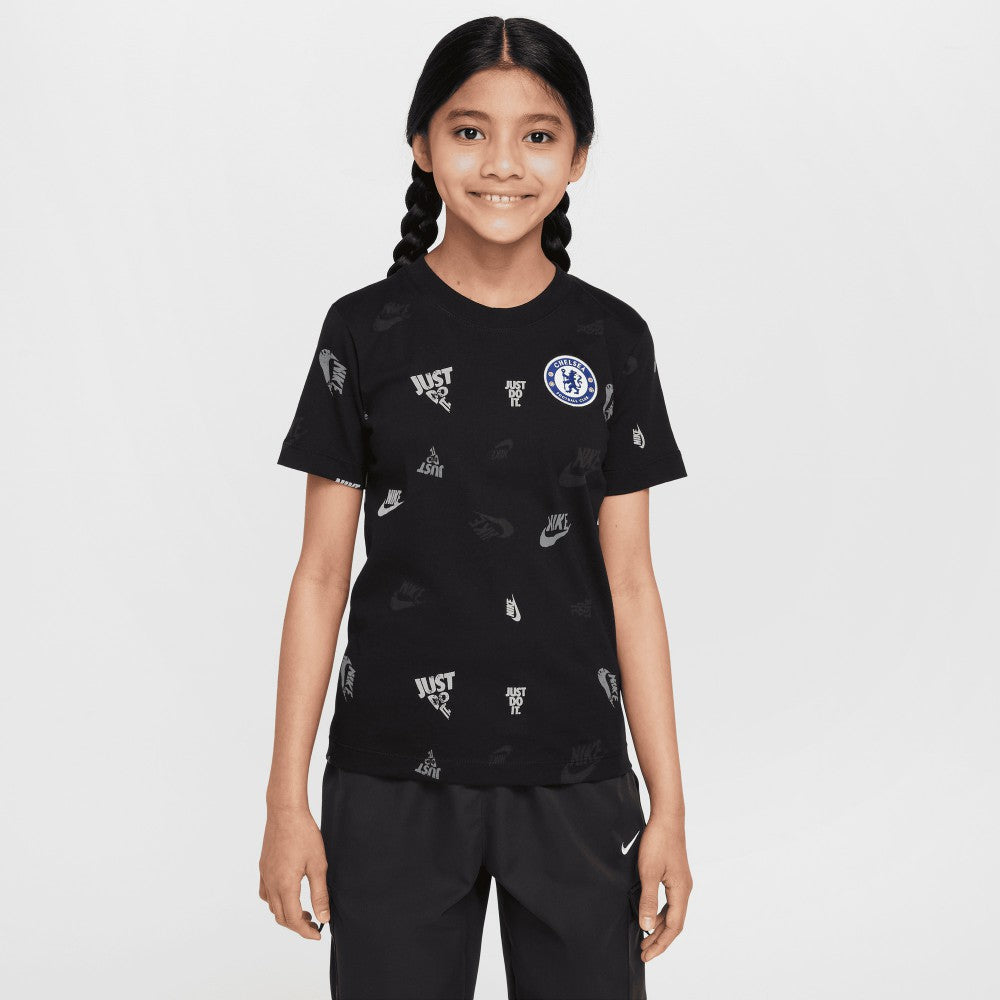 Chelsea Youth Just Do It Crest T-Shirt Discount - Black 