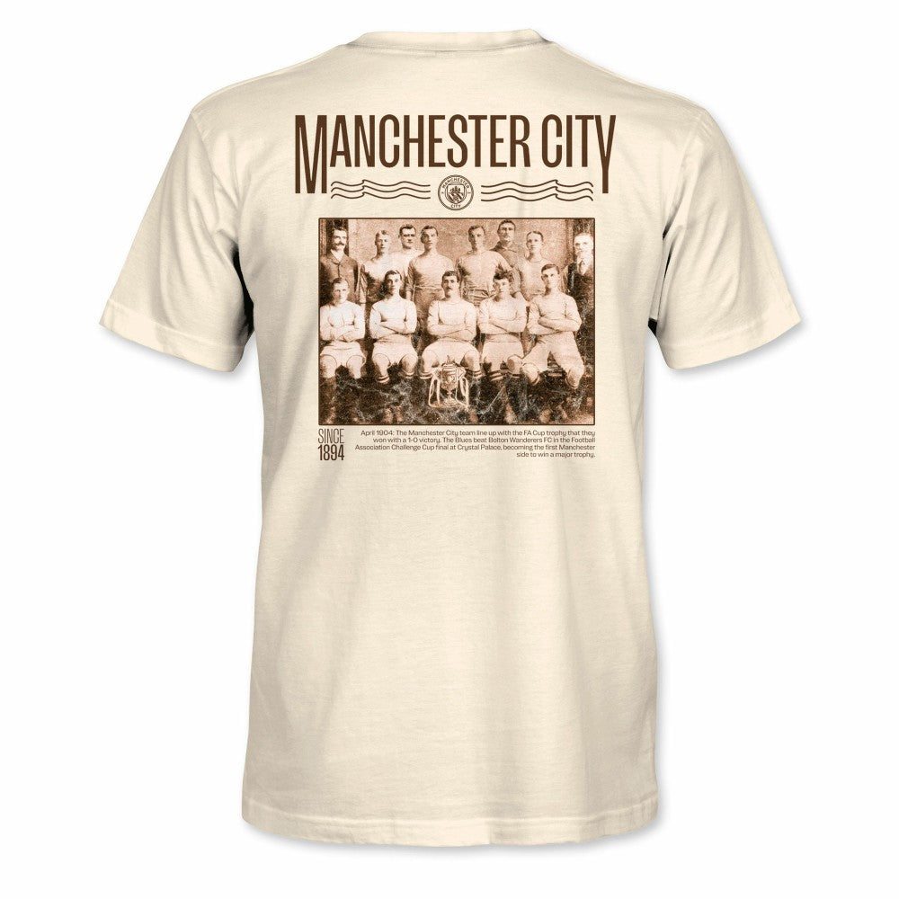 Manchester City 1863FC Vintage Photo T-Shirt Discount - Natural 