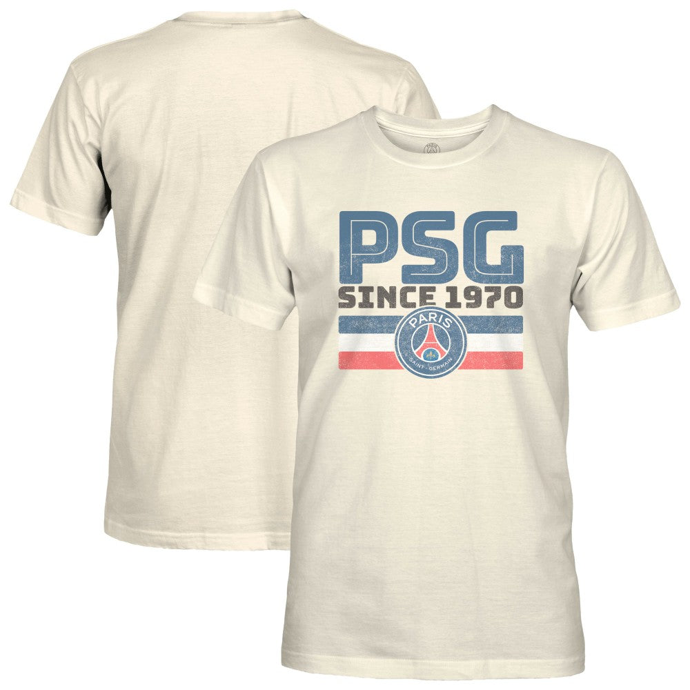 Paris Saint-Germain 1863FC Retro Stripes T-Shirt on sale - Tan 