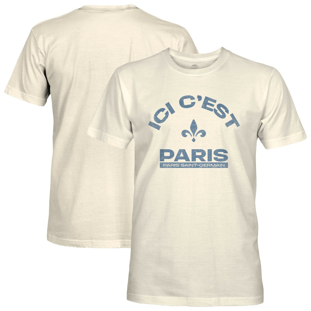 Paris Saint-Germain 1863FC Team Arch T-Shirt on sale - Tan 