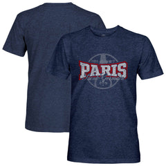 Paris Saint-Germain 1863FC Athletic Wordmark Vintage Tri-Blend T-Shirt on sale - Navy 