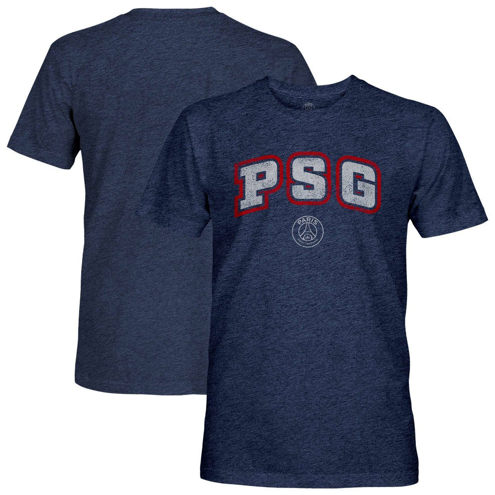 Paris Saint-Germain 1863FC Athletic Wordmark Vintage Tri-Blend T-Shirt on sale - Navy 
