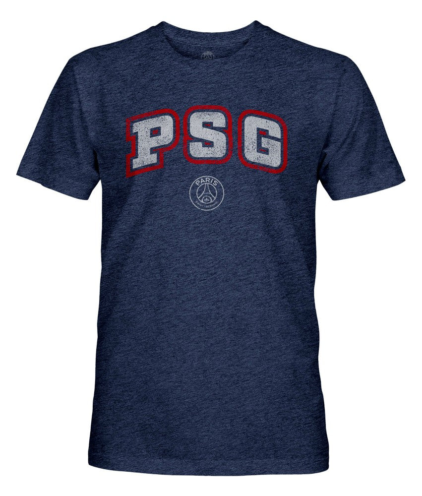 Paris Saint-Germain 1863FC Athletic Wordmark Vintage Tri-Blend T-Shirt on sale - Navy 
