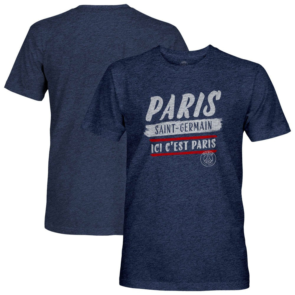 Paris Saint-Germain 1863FC Signage Vintage Tri-Blend T-Shirt on sale - Navy 