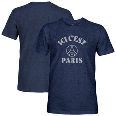 Paris Saint-Germain 1863FC Team Arch Vintage Tri-Blend T-Shirt on sale - Navy 