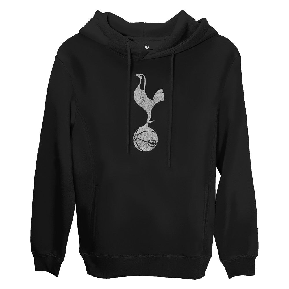 Tottenham Hotspur 1863FC Monochrome Badge Fleece Pullover Hoodie Sale - Black 
