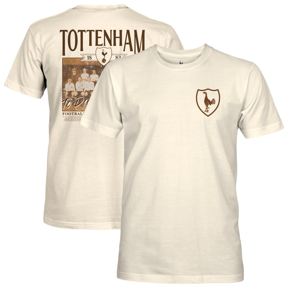 Tottenham Hotspur 1863FC Vintage Photo T-Shirt Sale - Cream 
