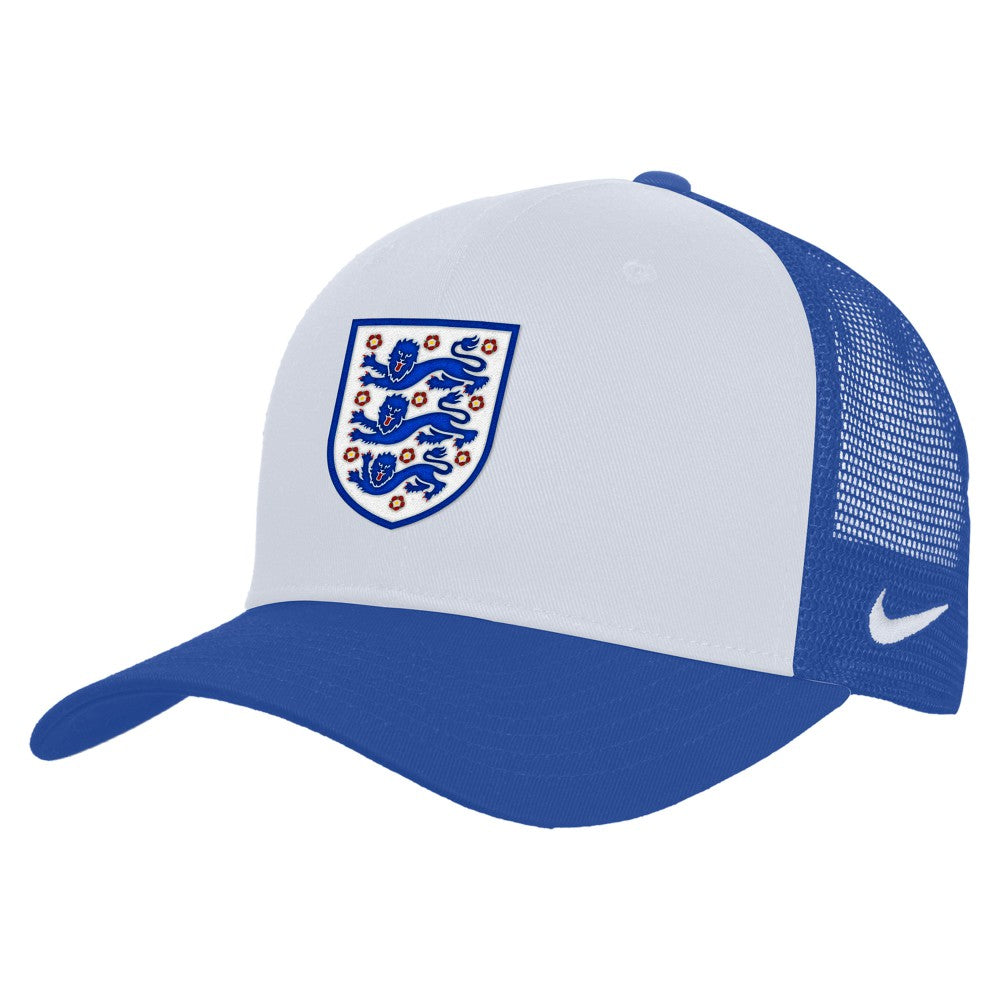 England National Team Unisex Rise Adjustable Trucker Hat for sale - White/Blue 