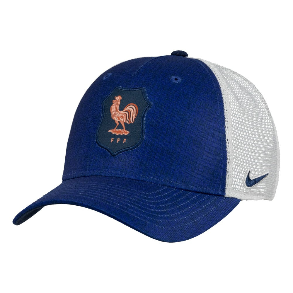 France National Team Unisex Rise Printed Trucker Adjustable Hat for sale - Navy 