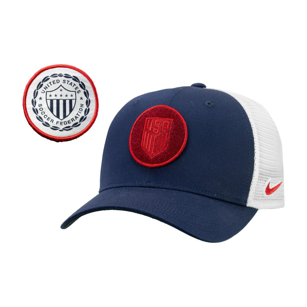 USMNT Unisex Rise Trucker Adjustable Hat for sale - Navy 