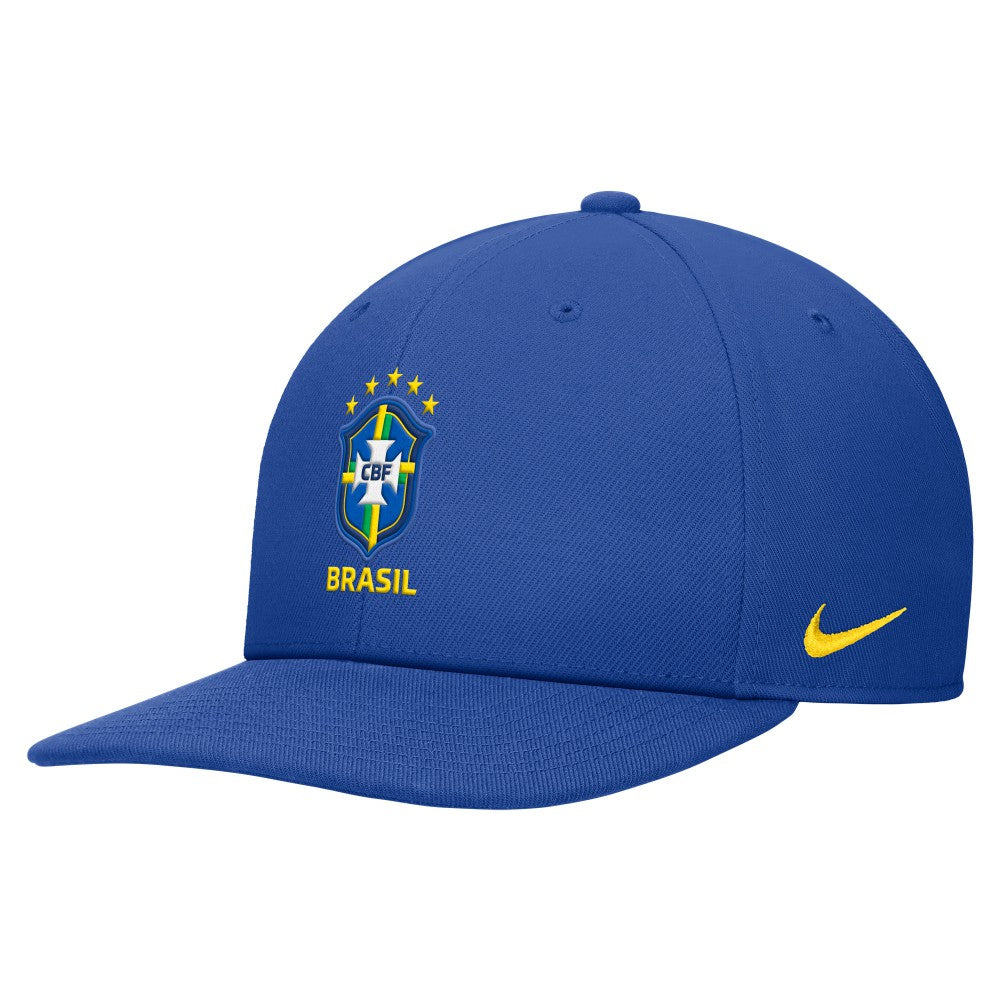 Brazil National Team Unisex Pro Flatbill Snapback Hat for sale - Blue 