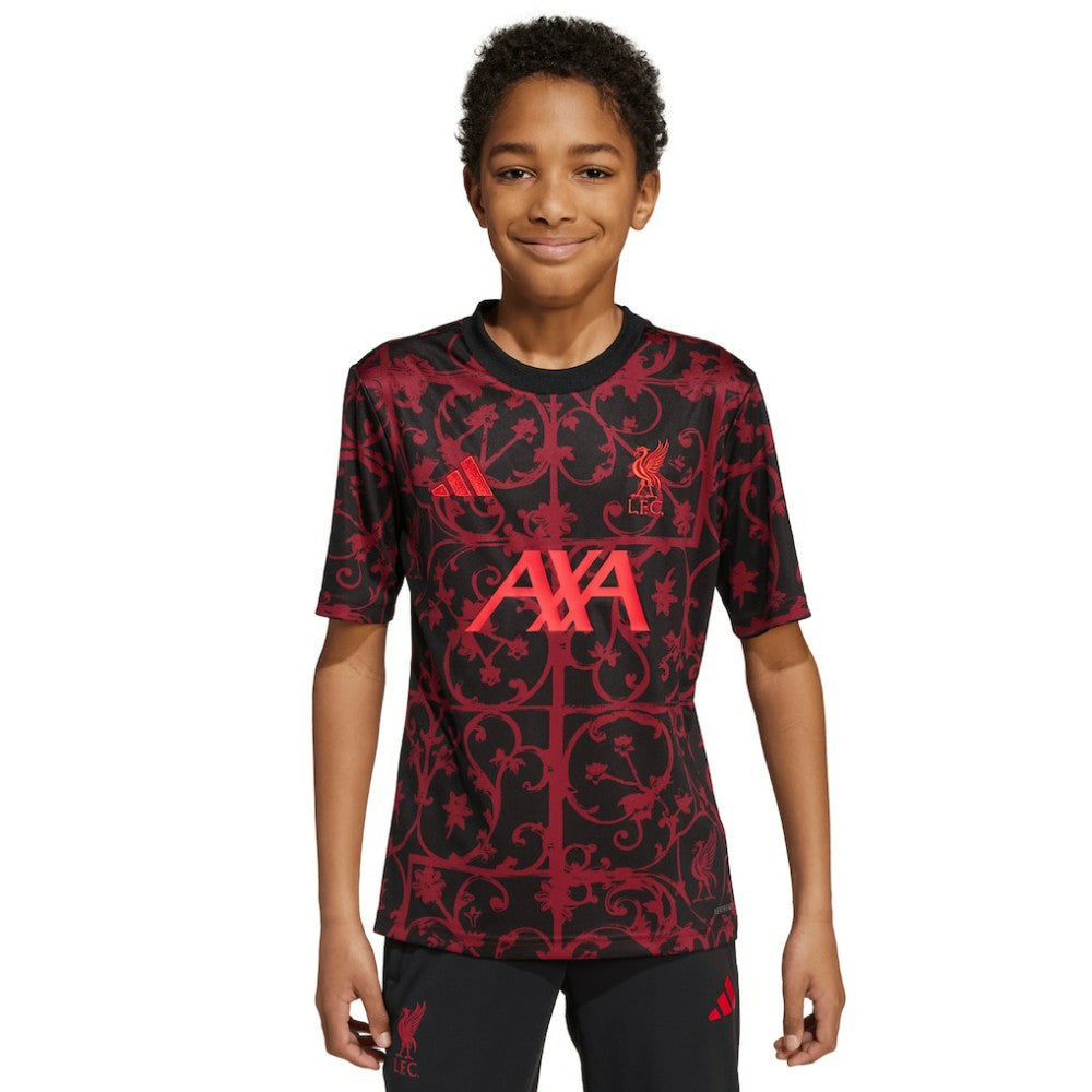 Liverpool Youth 2025/26 Pre-Match AEROREADY Top Discount - Black 